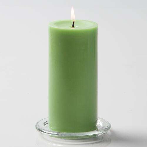 Pillar Candle 6in - Light Green