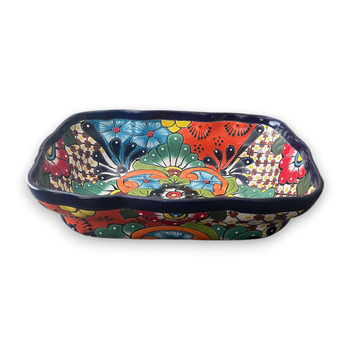 Large Talavera Serving Dish | Hand-Painted Mexican Ceramic Bowl