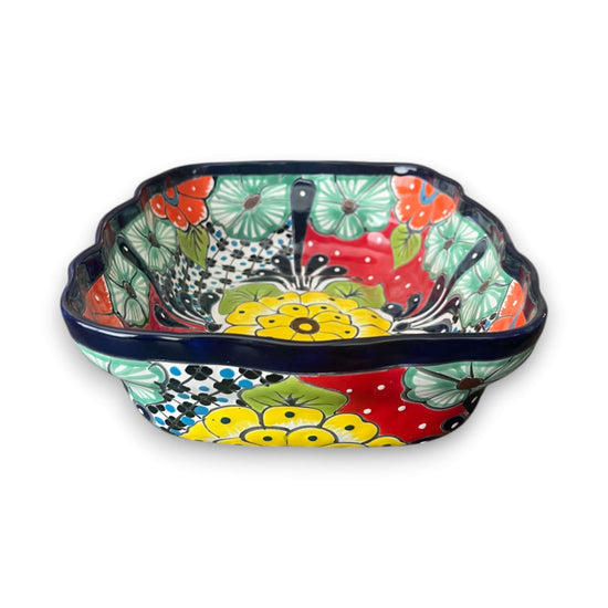 Large Talavera Serving Dish | Hand-Painted Mexican Ceramic Bowl
