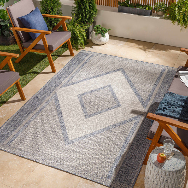 Hazar Gray Outdoor Area Rug - Clearance