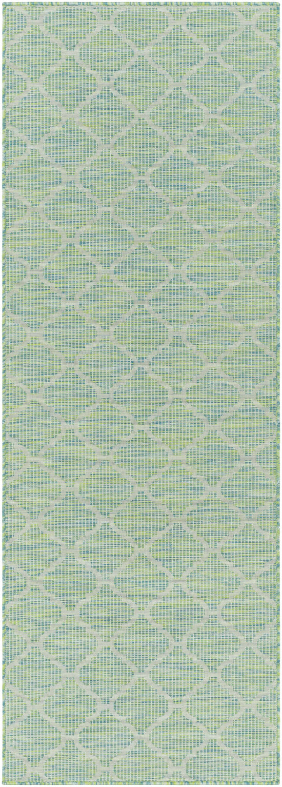 Unique Outdoor Trellis Area Rug, Lime Green - Clearance