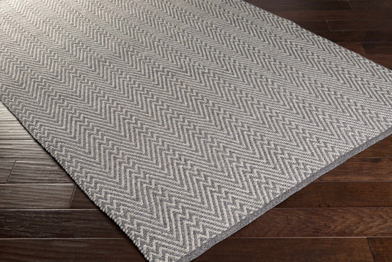 Herlong Charcoal Herringbone Outdoor Rug - Clearance