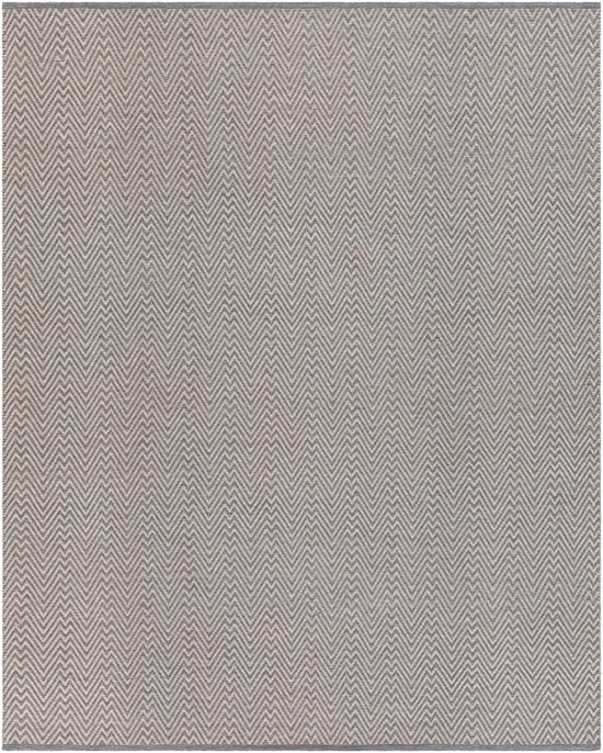 Herlong Charcoal Herringbone Outdoor Rug - Clearance