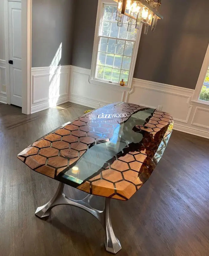 Hexagon Resin Dining Table