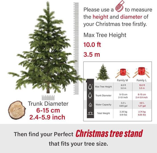 Family Christmas Tree Stand - Medium - Red