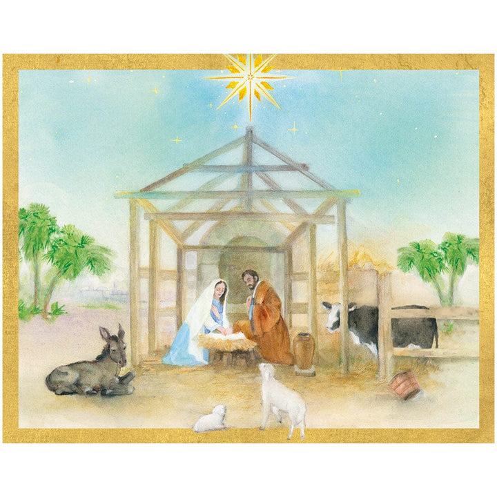 Boxed Christmas Cards – Peaceful Creche Scene Boxed Christmas Cards