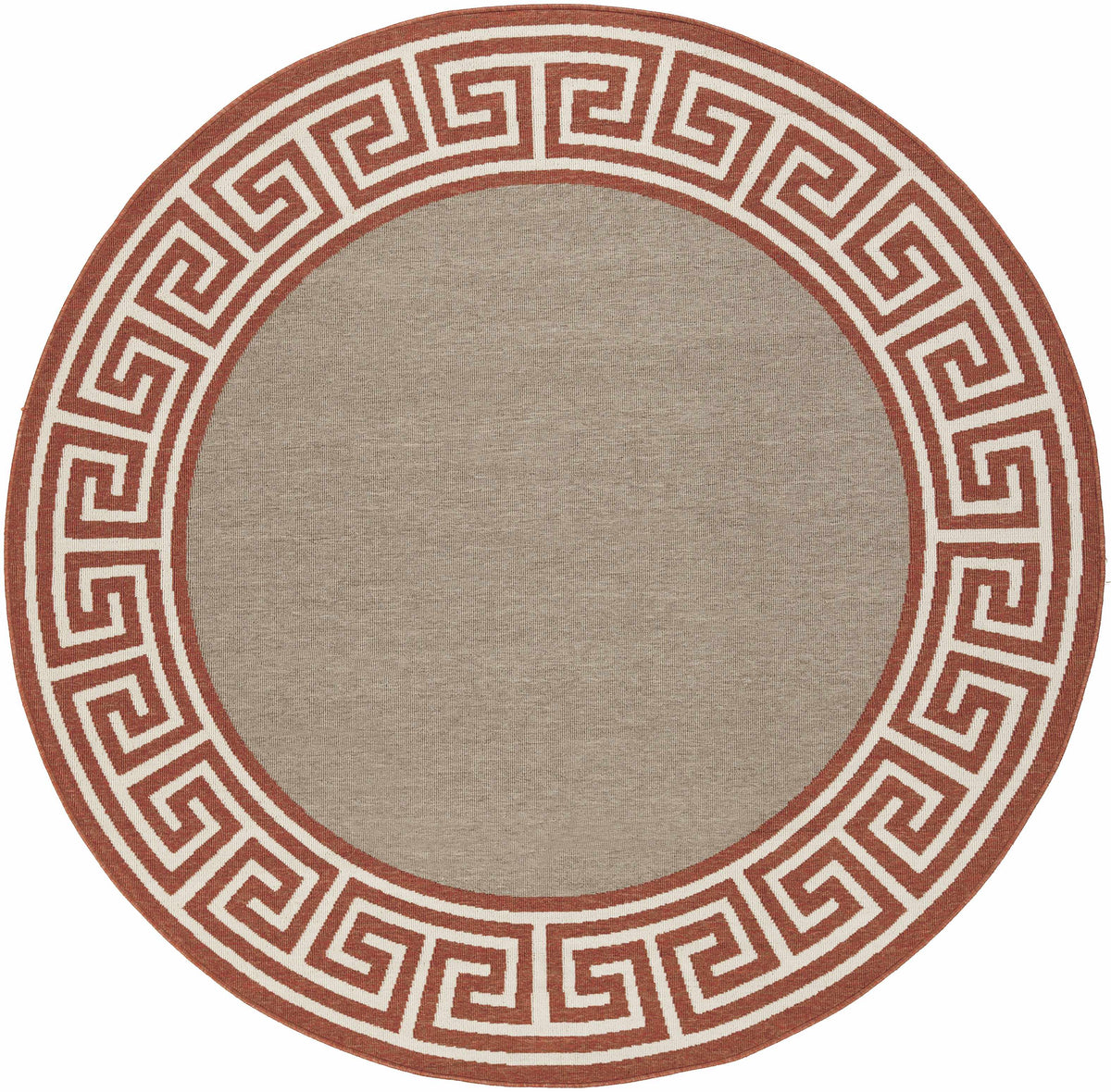 Houtz Red Border Greek Outdoor Rug - Clearance