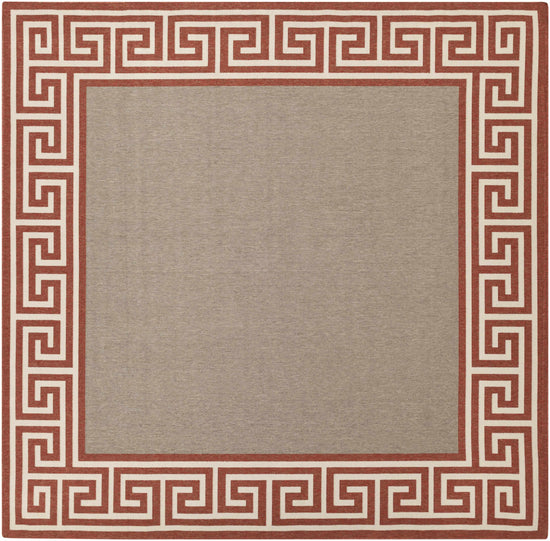 Houtz Red Border Greek Outdoor Rug - Clearance