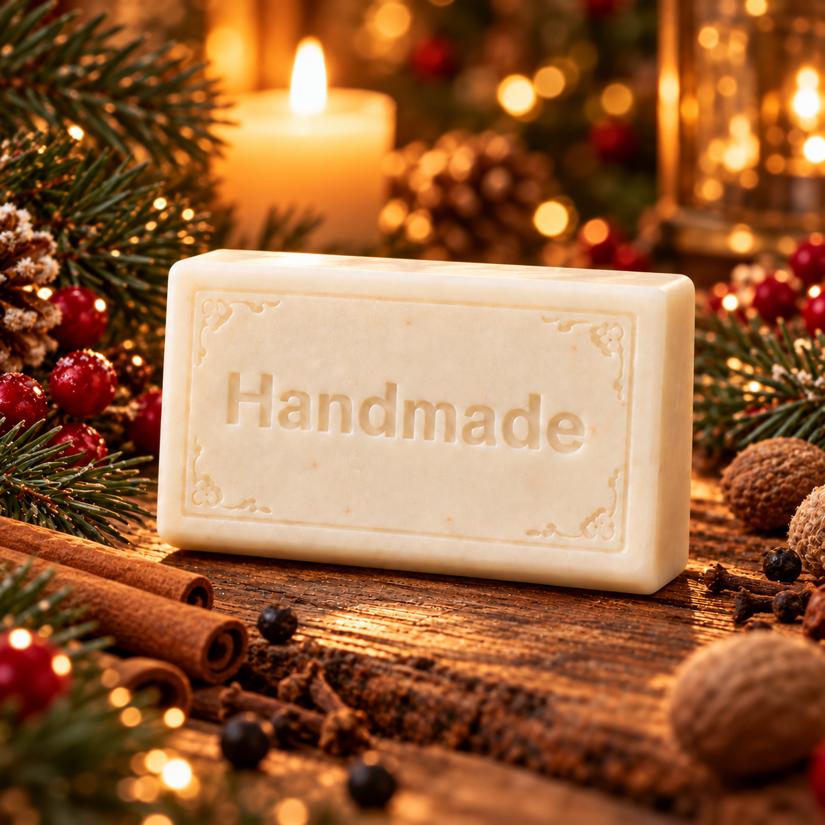 Holiday Cheer Shea Butter Soap | 4 oz Handmade Bar