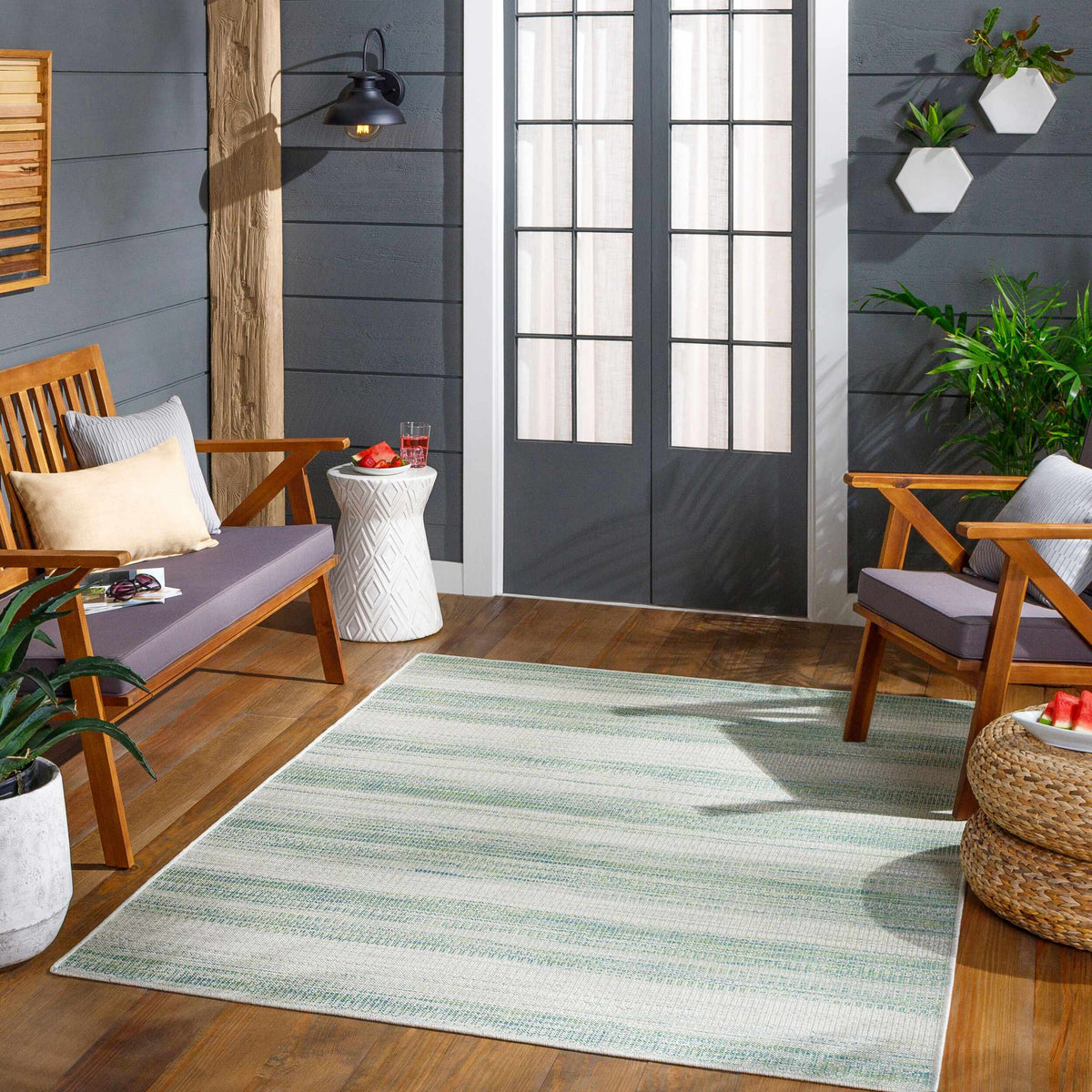 Kris Green Outdoor Area Rug - Clearance