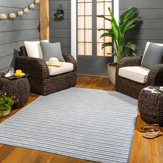 Greg Navy Outdoor Area Rug - Clearance