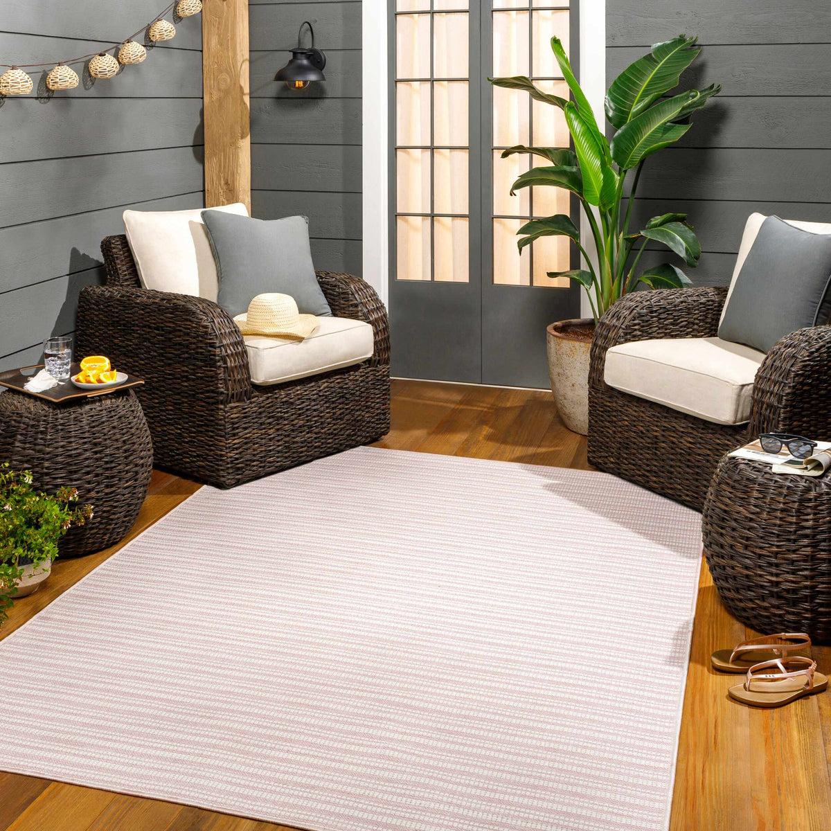 Greg Pink Outdoor Area Rug - Clearance