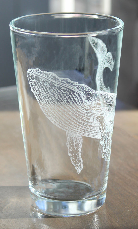 Humpback Whale Laser Engraved Glasses - Ocean Creature Gift