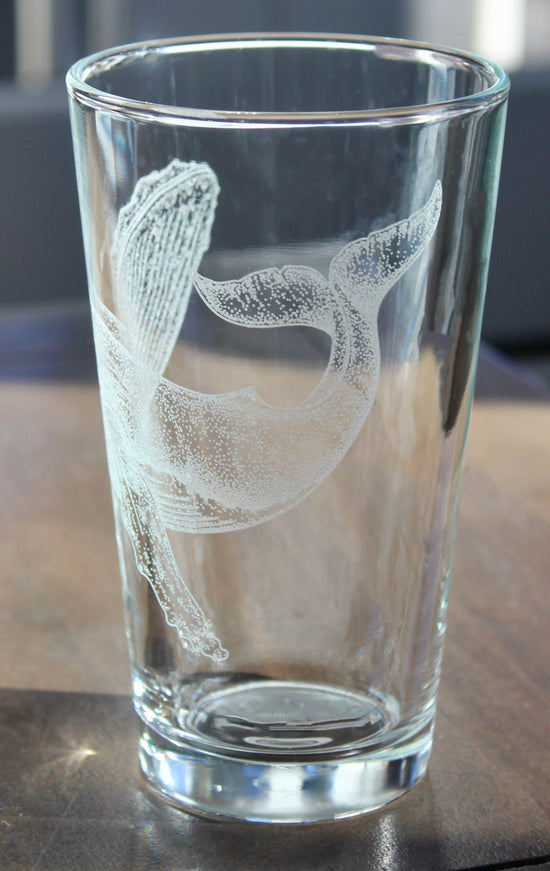 Humpback Whale Laser Engraved Glasses - Ocean Creature Gift
