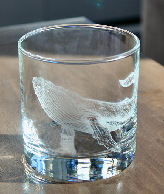 Humpback Whale Laser Engraved Glasses - Ocean Creature Gift
