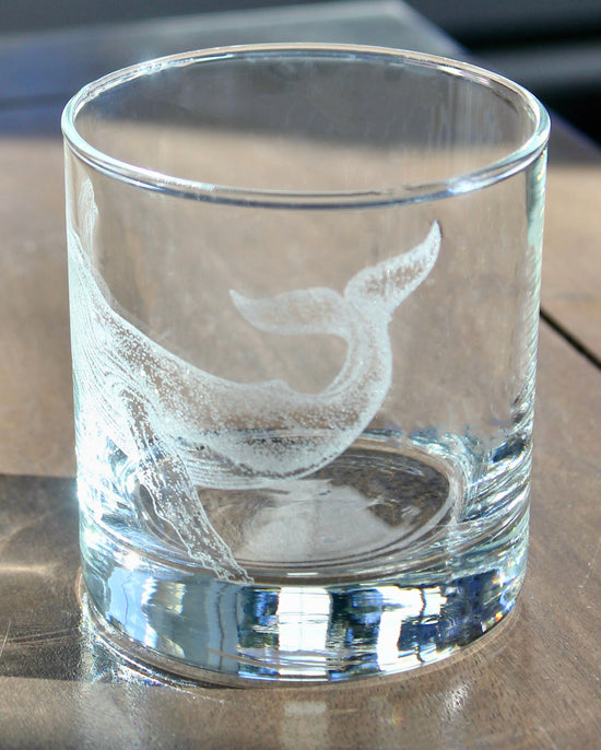 Humpback Whale Laser Engraved Glasses - Ocean Creature Gift