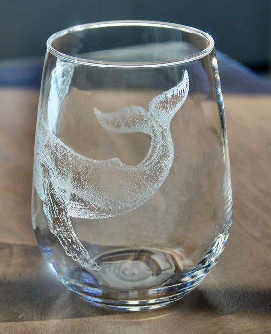 Humpback Whale Laser Engraved Glasses - Ocean Creature Gift