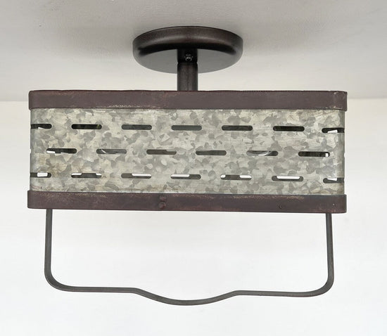 REDIRECT!!!!   Rectangular Rustic Galvanized Ceiling Light Fixture