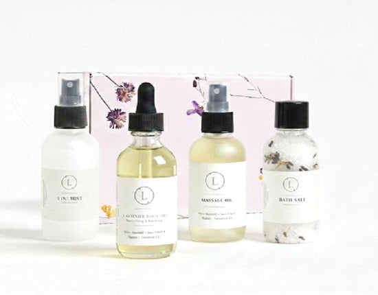 Natural Spa Gift Box – 4-Piece Aromatherapy Wellness Set