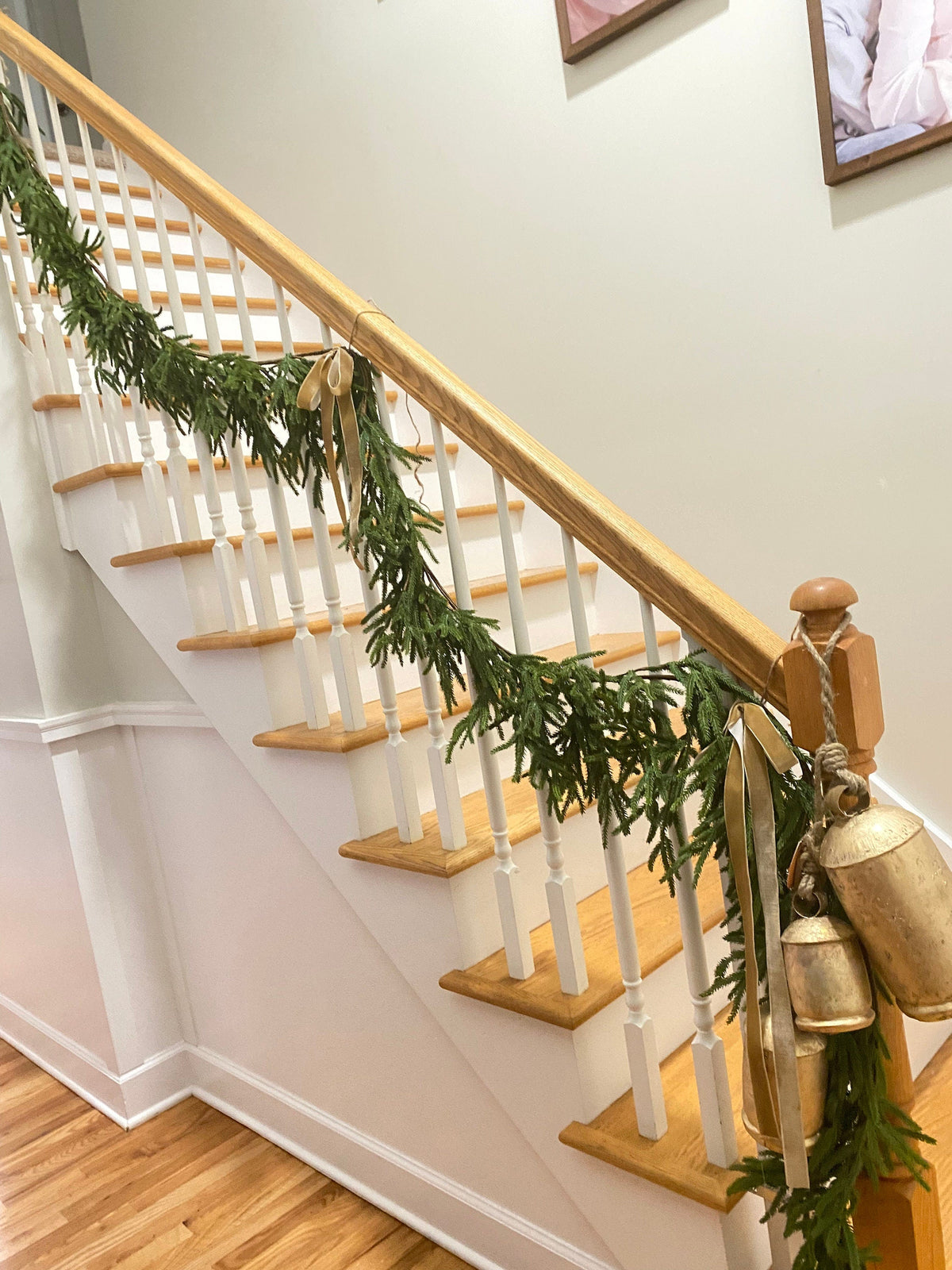 Artificial 6' Norfolk Pine Garland, decorative greenery for mantel, table or staircase