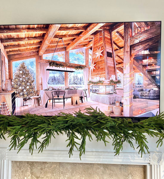 Artificial 6' Norfolk Pine Garland, realistic greenery decor for mantel, staircase or doorway from Cedar & Spice Gifts