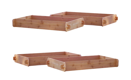 SET OF 2 Timberlane Gardens Easy Raised Garden Bed Kits. Double Deep. Select Cedar. Mortise & Tenon. 2' W x 4' L