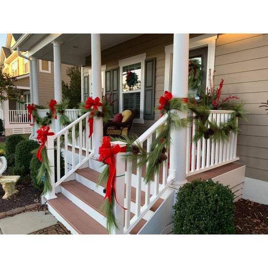 6' Faux Long Needle Pine Garland, natural-look garland for seasonal home decorating