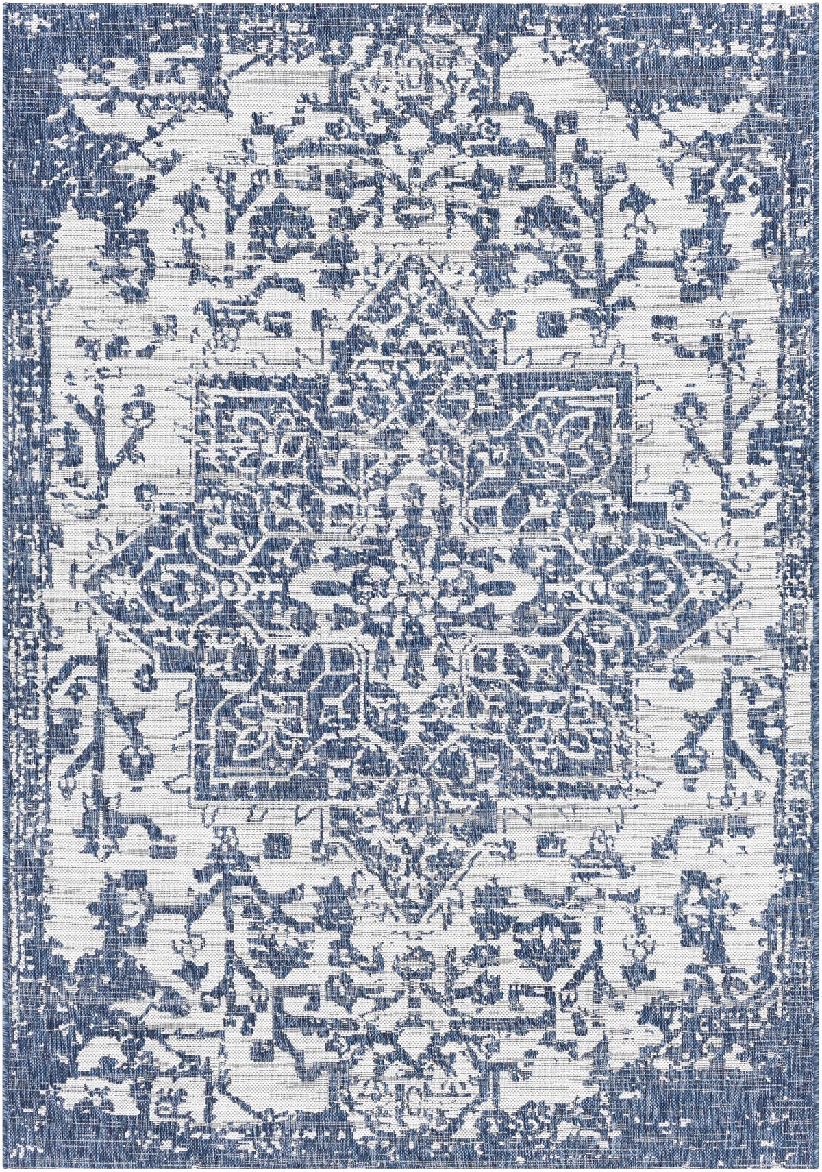 Dark Blue Kilmacolm Indoor & Outdoor Area Rug - Clearance