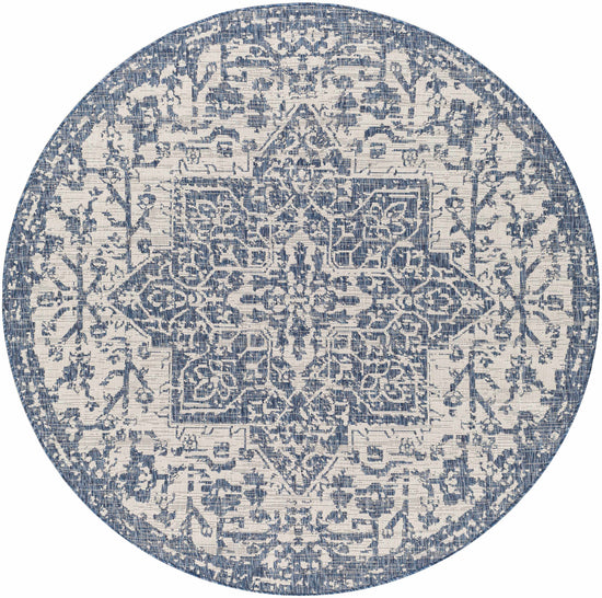 Dark Blue Kilmacolm Indoor & Outdoor Area Rug - Clearance