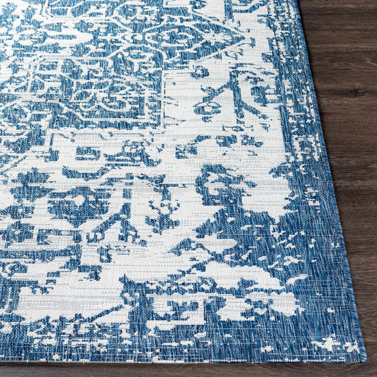 Dark Blue Kilmacolm Indoor & Outdoor Area Rug - Clearance
