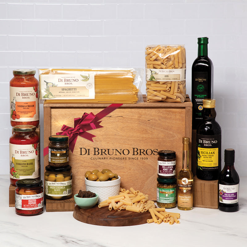 Italian Kitchen Gourmet Gift Crate, thoughtful gift for birthdays, holidays and special occasions at Cedar & Spice Gifts