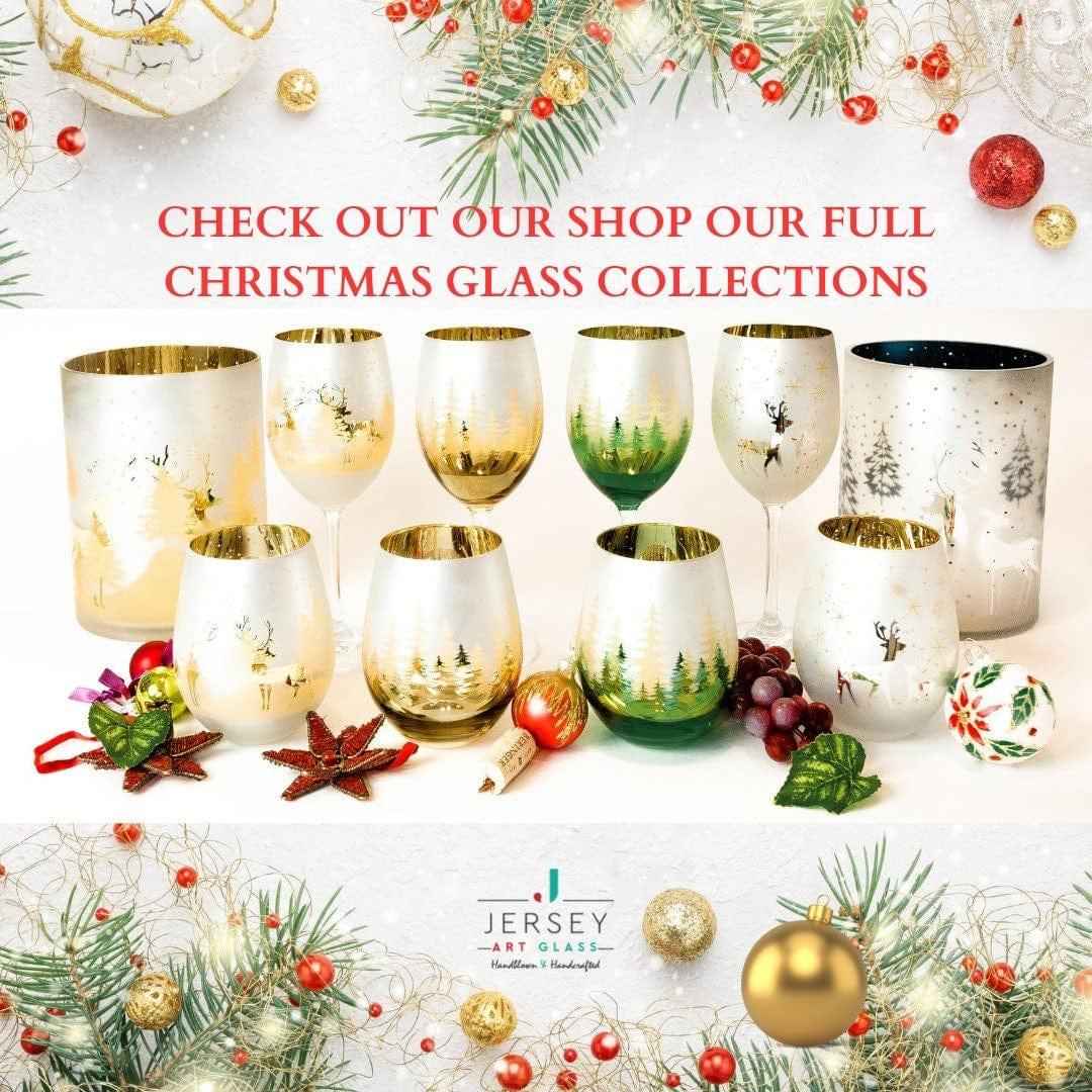 Gold & Silver Deer Stemless Wine Glasses