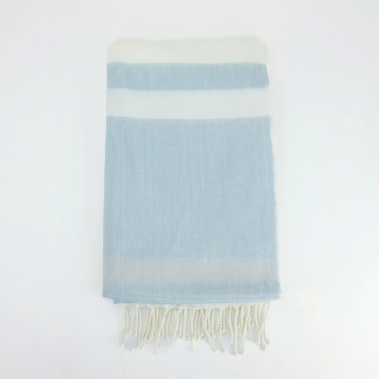 Handwoven Alpaca Throw Blanket | Glacier Gray & White | Kallpa Collection