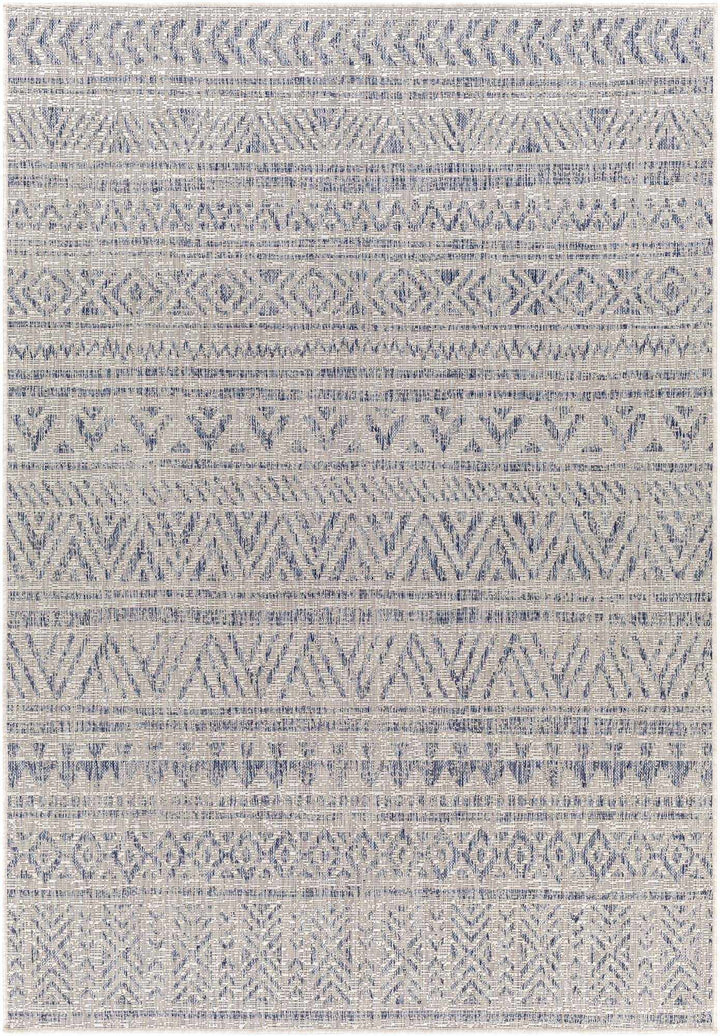 Novato Gray All Over Pattern Performance Outdoor Rug - Clearance