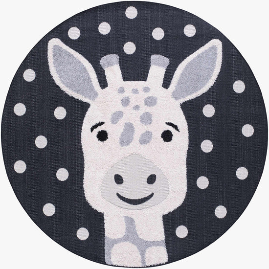 Kids Giraffe Animal Print Nursery Outdoor Area Rug - Clearance