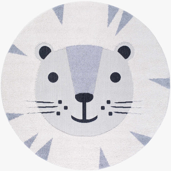 Kids Lion Animal Print Nursery Outdoor Area Rug - Clearance