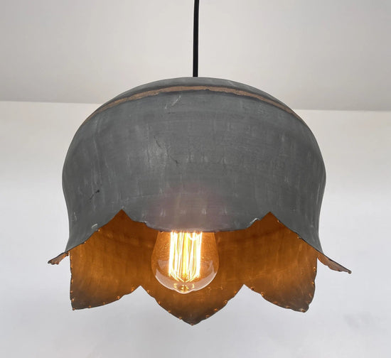 Lotus Handcrafted Metal Drum Chandelier