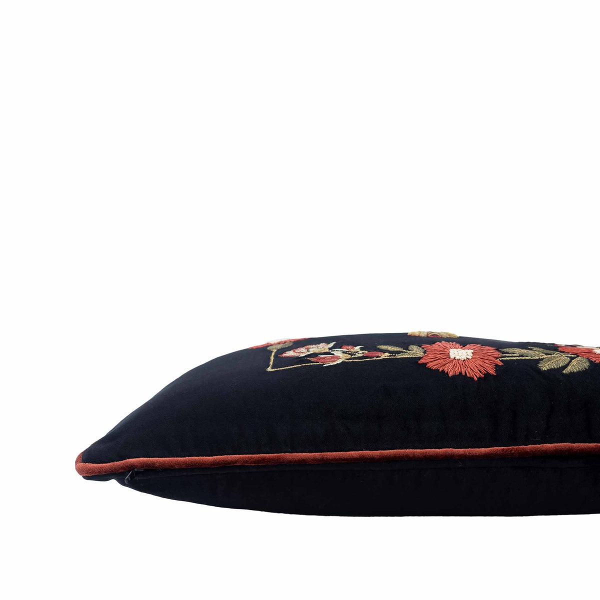 Love Bee Silk Velvet Throw Pillow, 12" X 20"