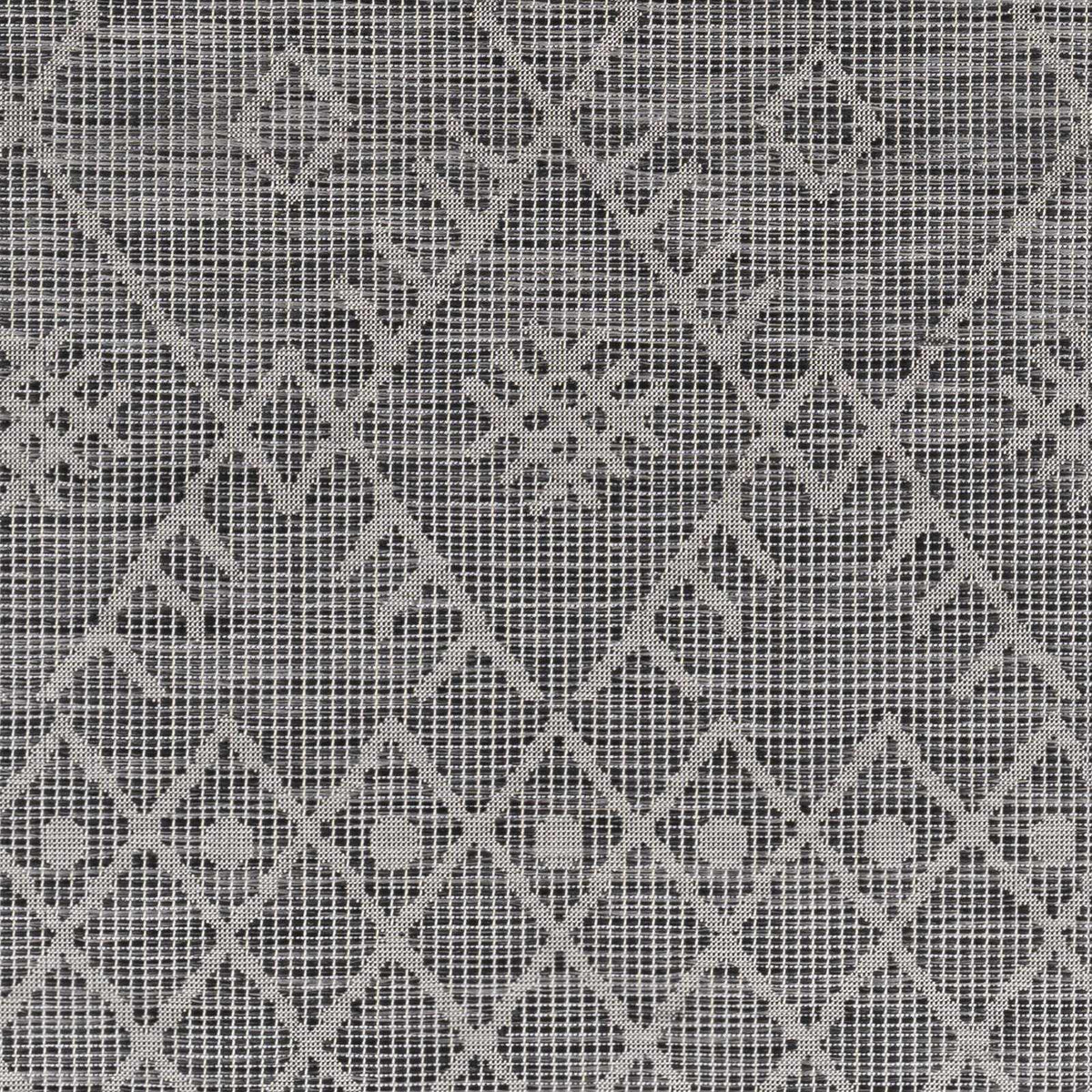 Lorena Charcoal Flatweave Trellis Outdoor Carpet - Clearance