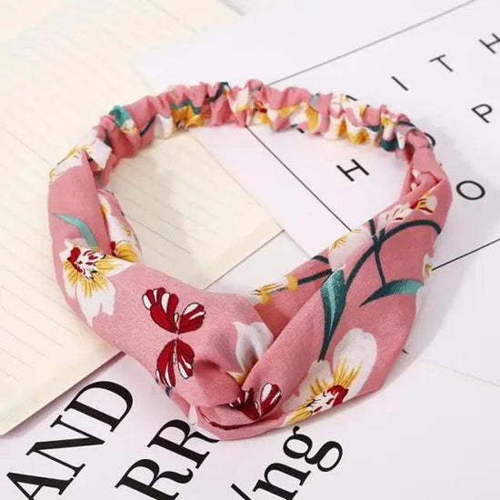 Luxury Women's Headband Vintage Cross Knot Elastic Hair Bands Soft Solid Hairband Girls Hair Accessories Floral Turban Bandanas Head Wrap