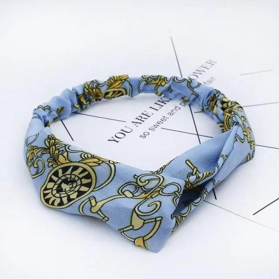 Luxury Women's Headband Vintage Cross Knot Elastic Hair Bands Soft Solid Hairband Girls Hair Accessories Floral Turban Bandanas Head Wrap