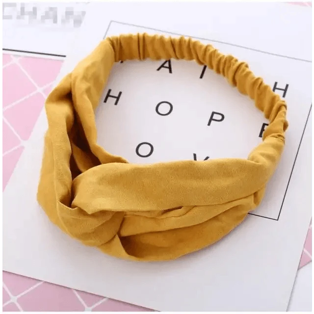 Luxury Women's Headband Vintage Cross Knot Elastic Hair Bands Soft Solid Hairband Girls Hair Accessories Floral Turban Bandanas Head Wrap