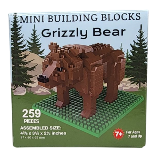 Mini Building Blocks - Grizzly Bear