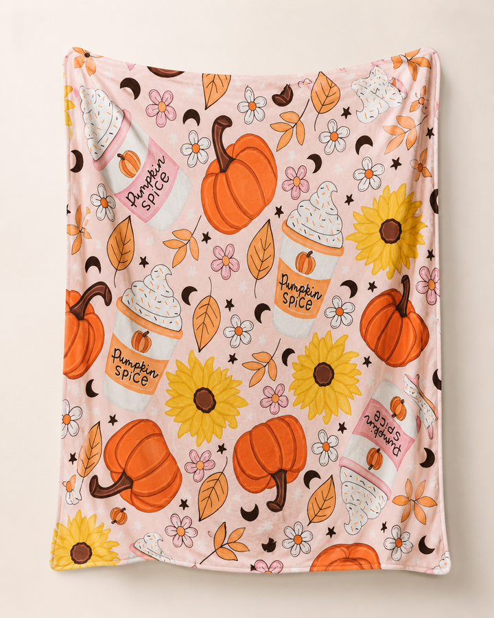 Pumpkin Spice Daydream Throw Blanket