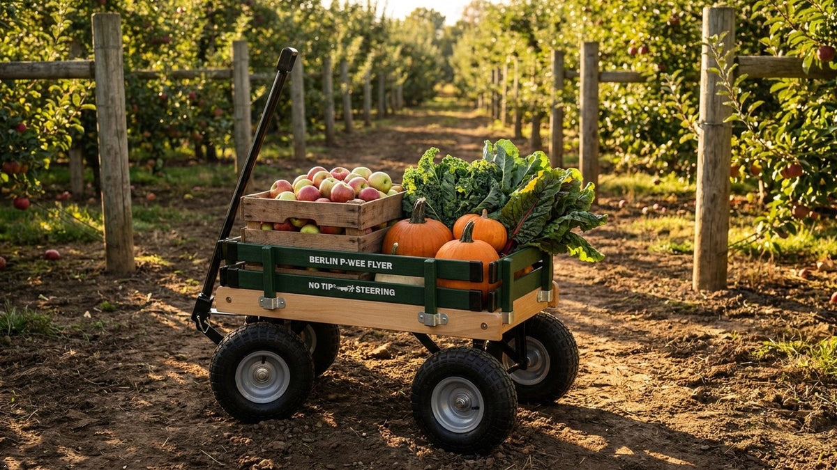 Berlin Big-Foot Kid's Wagon by AmishToyBox.com - Perfect Wagon for Children and Toddlers - Amish Made in Ohio, USA - 10" No-Flat Tires