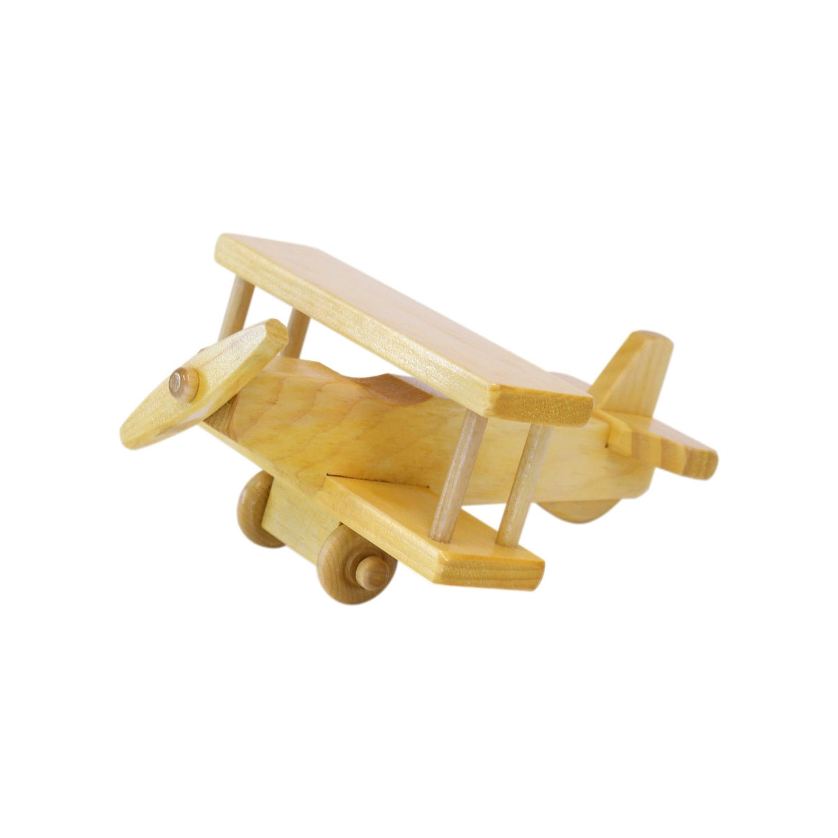 Wooden Toy Airplane With Spinning Propellor, Kid-Safe Finish