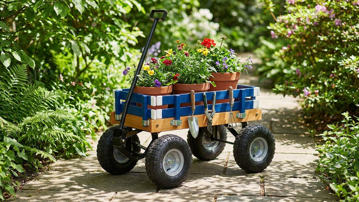 Berlin Big-Foot Kid's Wagon by AmishToyBox.com - Perfect Wagon for Children and Toddlers - Amish Made in Ohio, USA - 10" No-Flat Tires