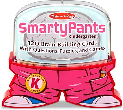 Smarty Pants- Melissa & Doug-120 Brain Building Cards with Questions Puzzles and Games