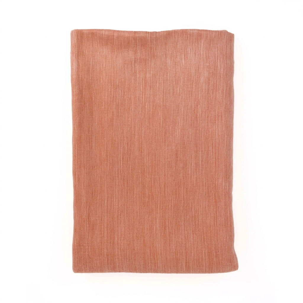 Reversible Handwoven Alpaca Throw Blanket | Melon & White | Kani Collection