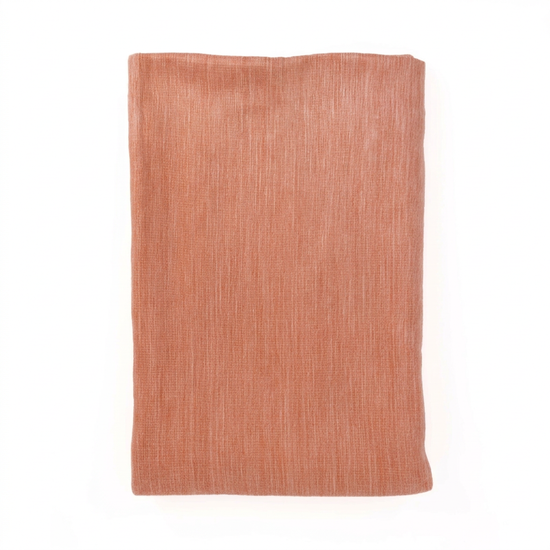 Reversible Handwoven Alpaca Throw Blanket | Melon & White | Kani Collection